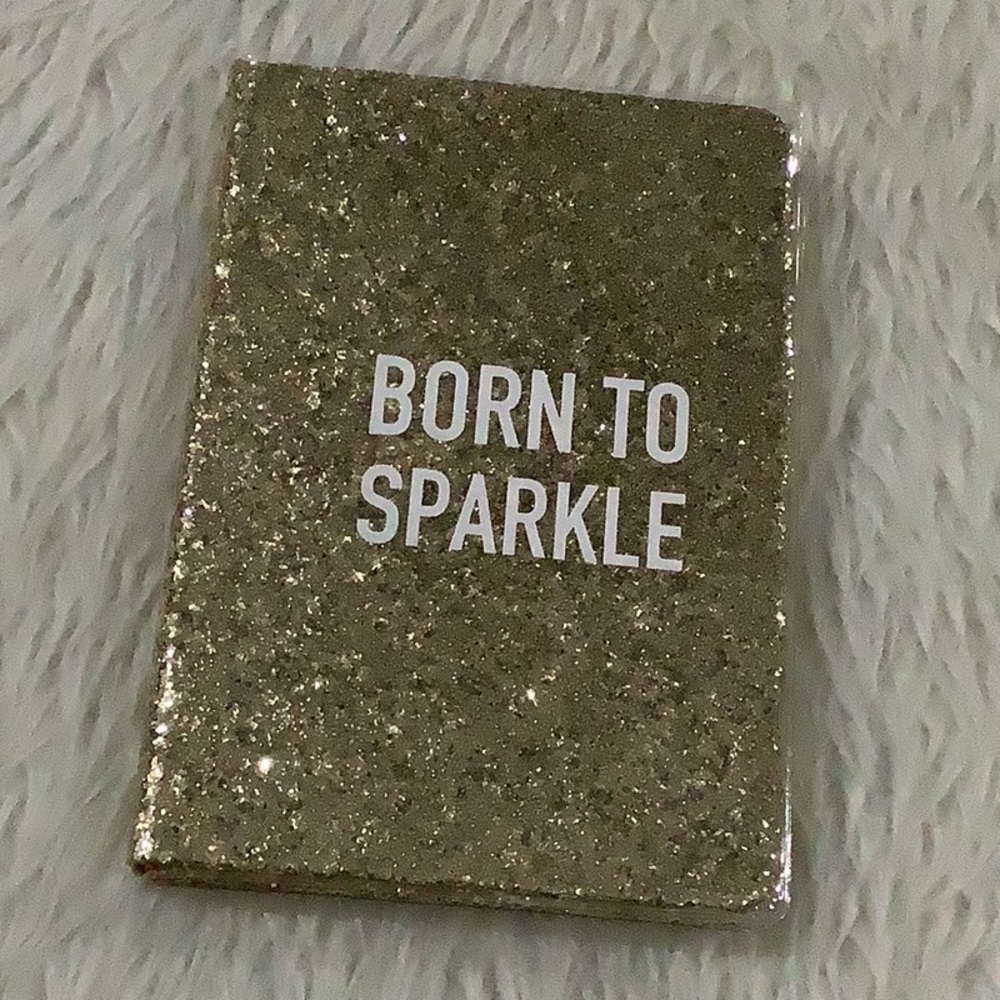Born to sparkle gold glittery journal book